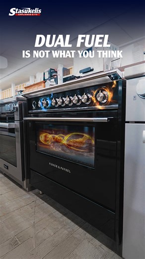 There’s a common misconception when it comes to gas appliances, many people think dual fuel means a stove that can switch between natural gas and propane. But that’s not it! Dual fuel actually means gas on top, electric in the oven, giving you the precision of gas cooking and the consistency of electric baking. The best of both worlds. See why it’s a total game-changer at Stasukelis Appliance in Gardner! 📍 Gardner, Massachusetts #stasukelisappliance #gardner #dualfuel #kitchendesign #upgrade #a