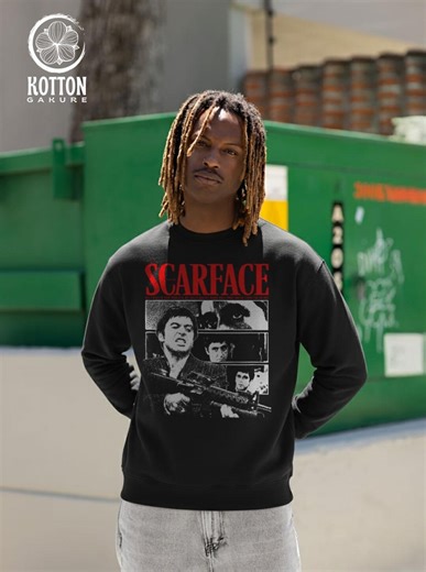 Scarface Sweatshirt, Tony Montana Shirt, Classic 80s Movie Al Pacino Graphic Pullover - Etsy