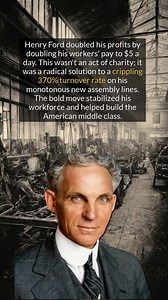 146K views · 2.8K reactions | In 1914, Henry Ford doubled wages not from generosity but to solve a massive turnover problem. | The History Page | Facebook