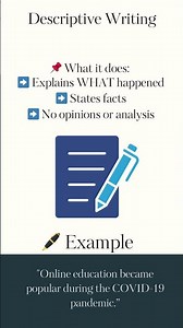 Descriptive vs Critical Writing