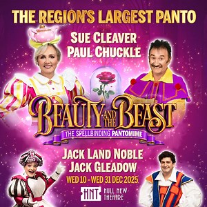 🚨 PANTO CAST ANNOUNCEMENT 🚨 Coronation Street star #SueCleaver and comedy legend Paul Chuckle head up the cast of the region's largest panto Beauty and the Beast at Hull New Theatre this December. Joining them are the grande dame of Hull panto Jack Land Noble and new kid on the block local lad Jack Gleadow Comedy. So don't wait until that last petal falls, grab your tickets today! 🎭 Beauty and the Beast 📍 Hull New Theatre 🗓 Wed 10 - Wed 31 Dec 2025 ⭐ 𝐒𝐄𝐋𝐋𝐈𝐍𝐆 𝐅𝐀𝐒𝐓 🎫 bit.ly/Beauty