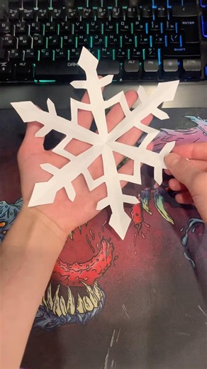Origami snowflake ❄️/ оригами снежинка #shorts #snowflake #origami #tutorial #paper