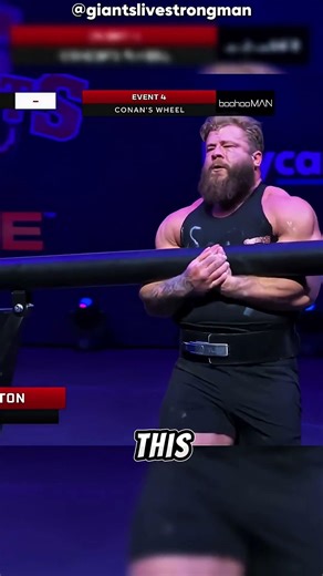 Eddie Hall Couldn't Handle Conan's Wheel 💀 #strongman #gym #brutal