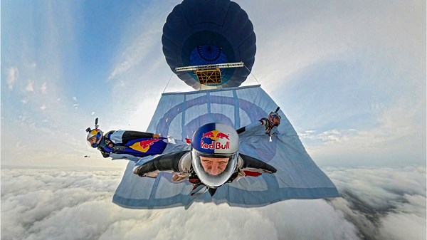 Red Bull aerial athletes complete 'first of its kind' global aerial assault course