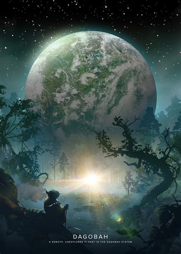 'Star Wars Planets: Dagobah' Poster, picture, metal print, paint by Star Wars | Displate