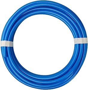 Quickun Pneumatic Tubing 1/4" Tube OD PU Polyurethane Tube Air Hose Line for Air Compressor Fitting or Fluid Transfer (Blue 32.8ft)