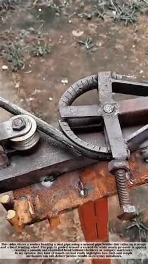 Manual Pipe Bending with a Simple Mechanical Tool! #shorts