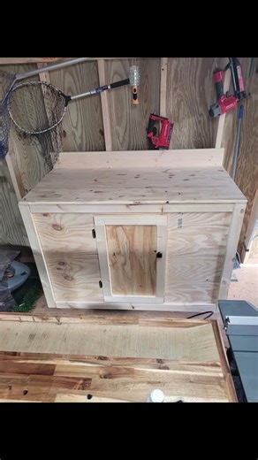 A cabinet/workbench 4 year mark. #beneaththebrim #diy #homesteadcreation