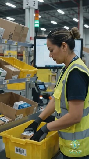 How Amazon Uses AI to Deliver Millions of Packages #shorts #amazon