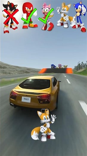 Sonic Cars Jump Ramp #beamng #sonicthehedgehog