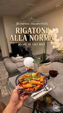 Authentic Rigatoni alla Norma Recipe | Classic Sicilian Pasta by chef mati