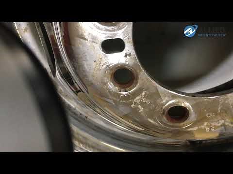 Laser Metal Cleaning - Removing Rust from a Chrome Rim