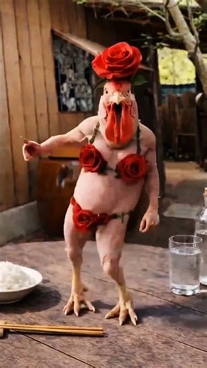 The chicken DESTROYED the dance floor! 🔥🐔 What is she doing?! #viral#viralvideo#fypシ#edit
