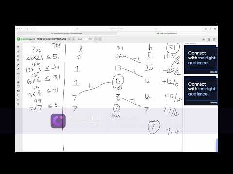 find square root of a number # DSA #searching #0(log n) complexity