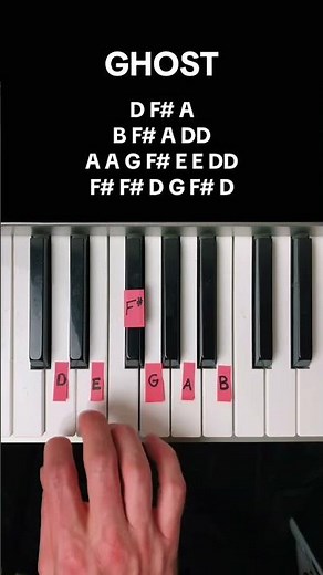 Ghost - Justing Bieber easy piano tutorial