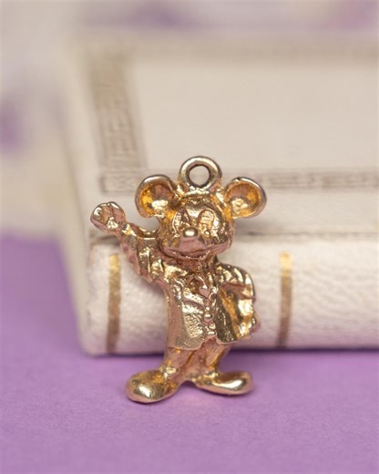 Vintage Mid-century Mickey Mouse Disney Charm Pendant in 14k Yellow Gold - Etsy