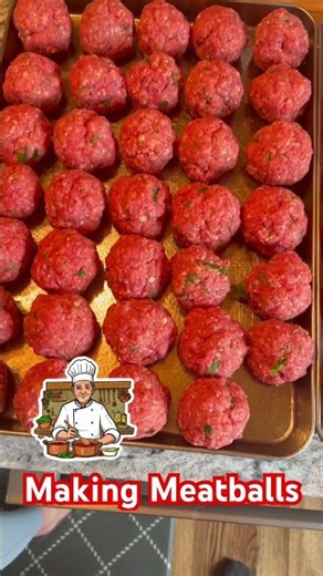 Grandma's secret meatball technique #meatballs #italianfood #cooking
