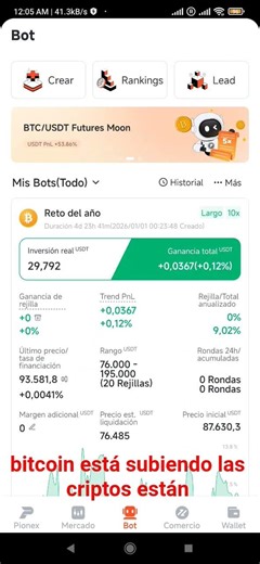 Dia 5 operando con un bot en BTC/USDT #bottrading #trading #bitcoin