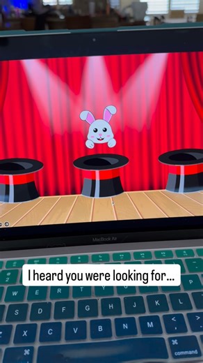 Amber | Making Learning Fun, One Game at a Time! on Instagram: "If you teach K–4 and need something that grabs attention instantly, Magic Show is the game you’ve been dreaming of. Kids track the shuffling hats to find Whiskers the Bunny and answer questions you can edit for ANY subject. Movement + memory + multiple choice = engagement that feels like magic. Perfect for brain breaks, review, centers, early finishers, and sub plans when you need something EASY that WORKS. Comment GAMES to bring th