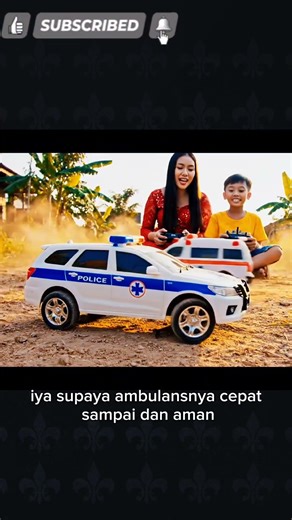 mainan mobil polisi remot kontrol dan ambulan