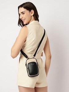 Buy Fastrack Black Color Block Sling -  - Accessories for Women