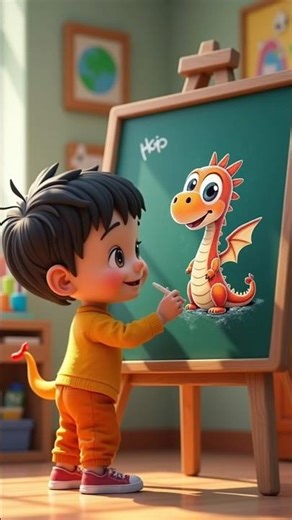Cute Baby Dragon Drawing 🐉 | Fun & Easy Drawing for Kids ✨🎨”🔖#shorts #KidsDrawing #DrawingForKids