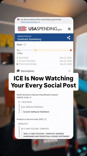48K views · 881 reactions | A new $5.7 million contract just revealed ICE is deploying AI software that ingests 8 billion social media posts daily | Dylan Schmidt | Facebook