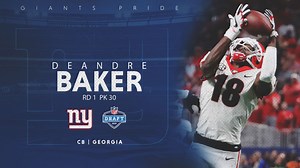 Giants trade up to select Georgia CB Deandre Baker at No. 30