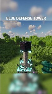 Blue Defense Tower #minecraft #minecraftbuilds #drili