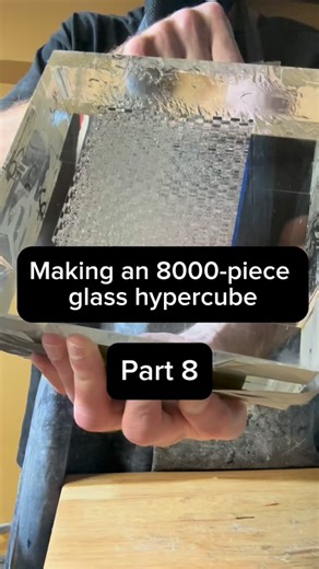 Cody Rosenberg on Instagram: "Part 8! In this series, I’m making an 8000-piece glass hypercube by hand. It’s all powered by @hisglassworks. #mrfacet #howitsmade #handmadeart"