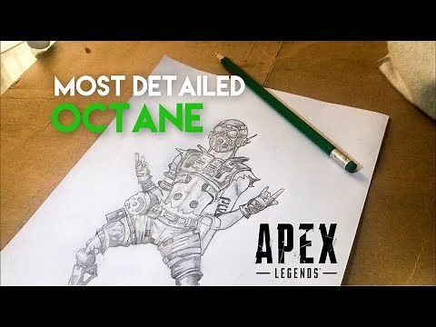 I tried to draw the most DETAILED OCTANE Art from Apex Legends ( I hope)