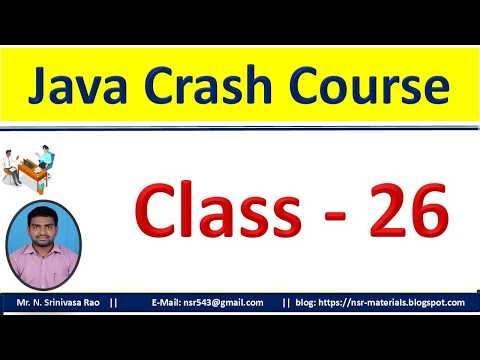 Java Crash Course (Class-26)