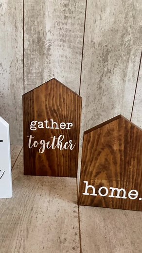 House shaped wood signs