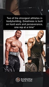 1.2M views · 643 reactions | Greatness is built through relentless effort and perseverance. Two of the strongest in the game, Larry Wheels and The Rock, remind us that true strength is earned—one rep at a time. ️‍♂️ | BodyBuilding Tips & Tricks | Facebook