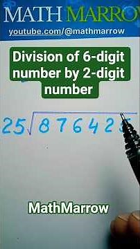 How to divide 6-digit number by 2-digit number @MathMarrow