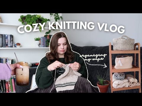 rainy day knitting vlog🌧 | knit with me, organize my wips, releasing a new pattern!
