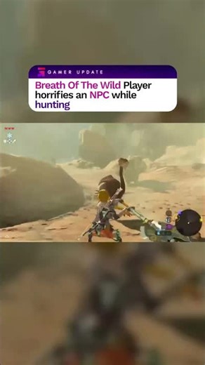 Breath of the Wild player horrifies an NPC while hunting #breathofthewild #zelda #gaming