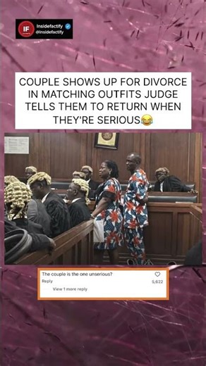 Judge Refused Their Divorce After Seeing Their Matching Outfits 😳