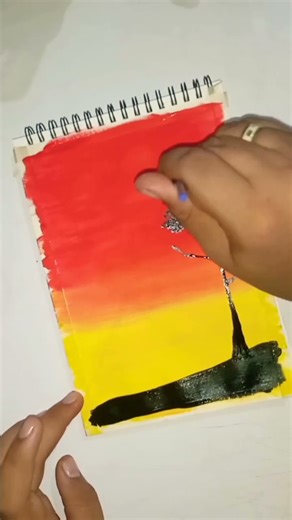 #cutest & easy sunset drawing. ......❤️✨❤️❤️❤️