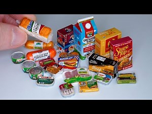 Miniature Food Packages for Barbie and LOL Dolls: DIY Grocery Products