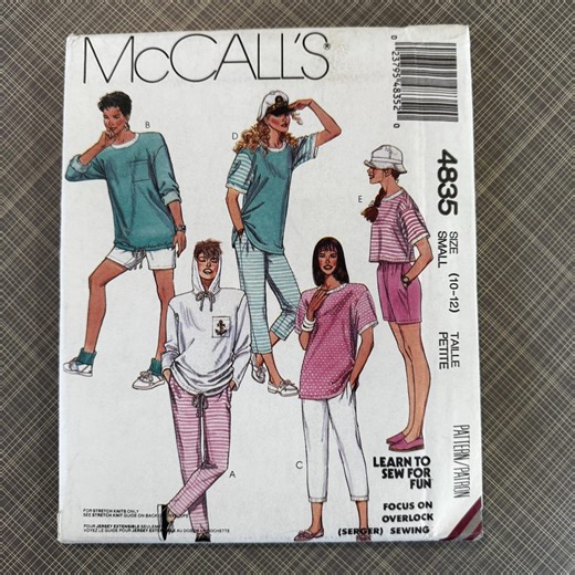 Mccall's 4835 Sewing Pattern Misses' Easy to Sew Separates Pants Shorts Sweatshirt and Top Out of Print Factory Fold Uncut Size 10 12 - Etsy