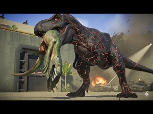 TYRANNOSAURUS REX vs ALL PREDATORY DINOSAURS ON ISLAND NUBLAR - JURASSIC WORLD EVOLUTION 2