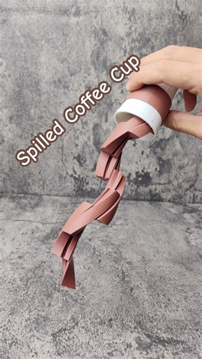 3D Printed Spilled Coffee Cup •Incredibly Realistic #3dprinting