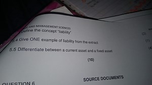 Define the concept "liability".Give ONE example of liability ... | Filo