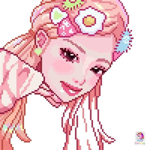 Pink girl #pixelart #pink #girl #animation #digitalart