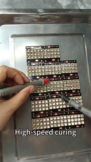 Custom led 30° module printing and curing