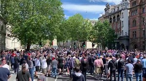 42K views · 1K reactions | Statue defenders sing God Save the Queen in front of the Cenotaph.  | When Saturday Comes Football | Facebook