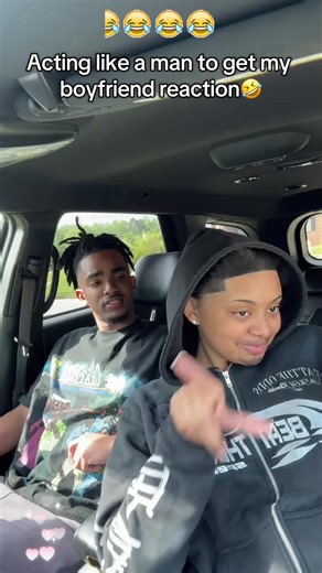 Dressing up as a man to see my boyfriend’s reaction 👩‍❤️‍👨#funny #couple #prank #funnyvideos #usa🇺🇸