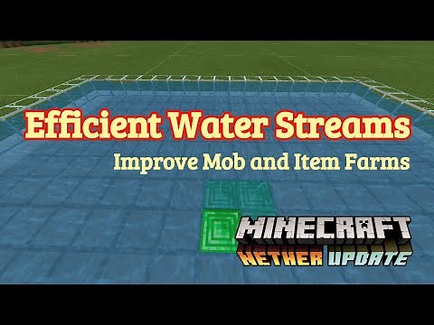 Efficient Water Stream for Mob and Iron Farms in Minecraft