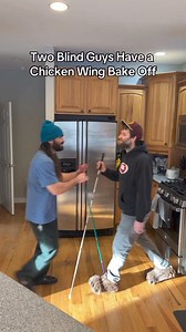 1M views · 10K reactions | Two blind dudes have a chicken wing bake off @danthemancina @asfvision **#blind #blinddudes #podcasters #pod #podcast #podcasting #podcastersofinstagram #podcastinglife #podcast #fourbadeyes #fourbadeyestworadguys #fourbadeyespodcast #danmancina #anthonyferraro #chicken #chickenwings #chickenwings #buffalowings #honey #wingsauce #sauce #saucy #tasty #recipe #butter #redhot #onelove #keeppushing #yew #youagain | Anthony S. Ferraro | Facebook